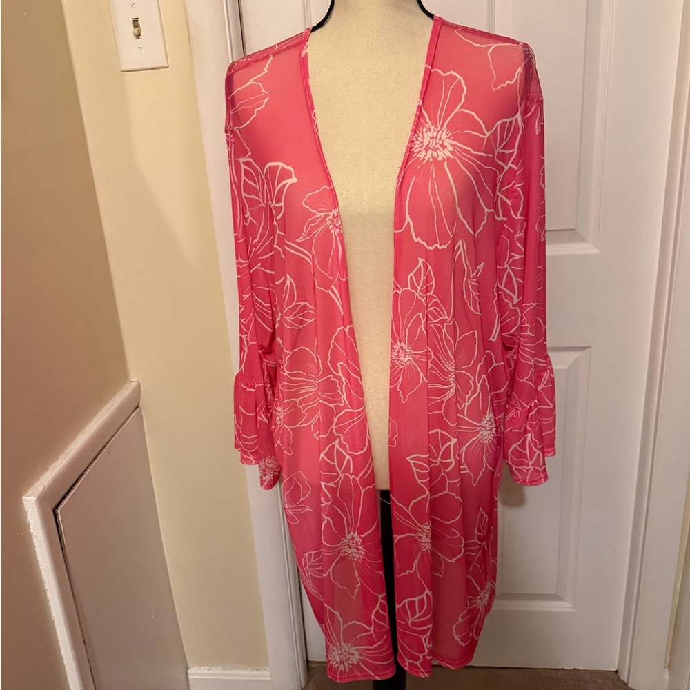 HEIMISH USA Pink Floral Cardigan